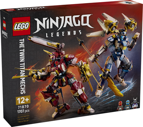 Lego ninjago el kit de construcción de dos robots imponentes para niños con figuras de acción 71870