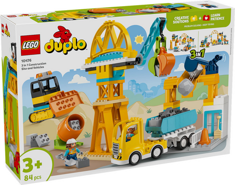 Lego duplo town 10476 3en1 sitio de construcción y vehículos