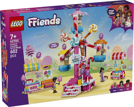 Lego friends noria de dulces y cupcakes juguetes para niños a partir de 7 años 42700