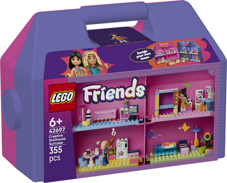Lego friends-casa de muñecas creativa, maleta, casa de muñecas con muñecas, juguetes para niños, 42697