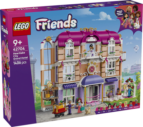 Lego friends heartlake city grand hotel juguetes con figuras de animales y muñecos 42704