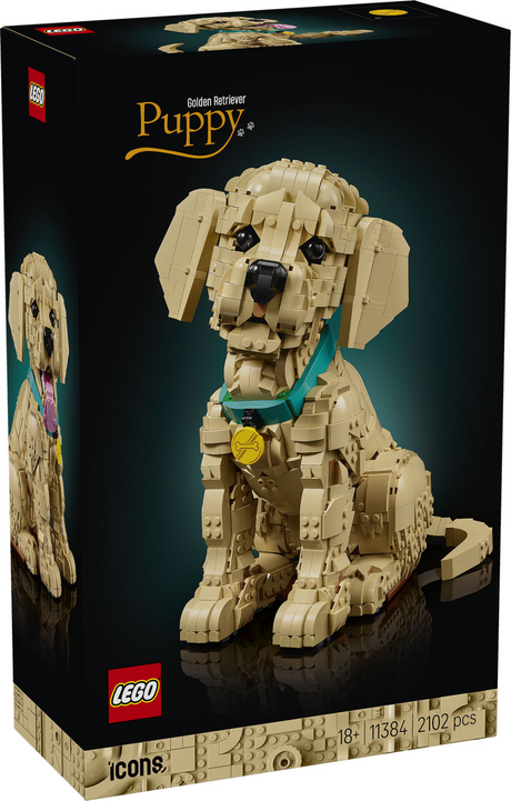 Lego® Icons Cachorro Golden Retriever - Figura decorativa de animal - Juego de construcción para adultos - 11384
