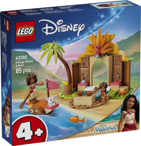 Lego ǀ disney vaiana casa de pueblo y barco juguete para construir para niños con figura de animal 43282