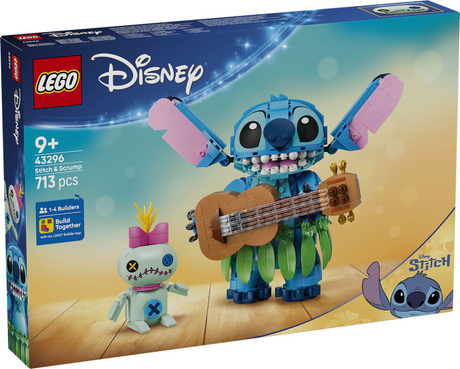 Lego ǀ Disney kit de construcción stitch and scrump para niños y decoración infantil 43296
