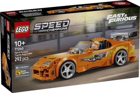 Lego speed campeones el rápido y furioso toyota supra mk4 coche de juguete para niños 77260