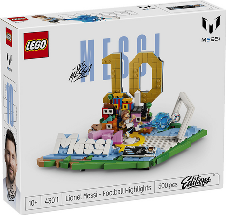 Lego ediciones lionel messi - kit de construcción con aspectos destacados del fútbol y decoración de la habitación de los niños - 43011