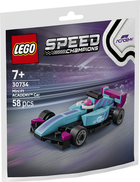 Lego speed campeones - mini coche f1 academy™ - 30734