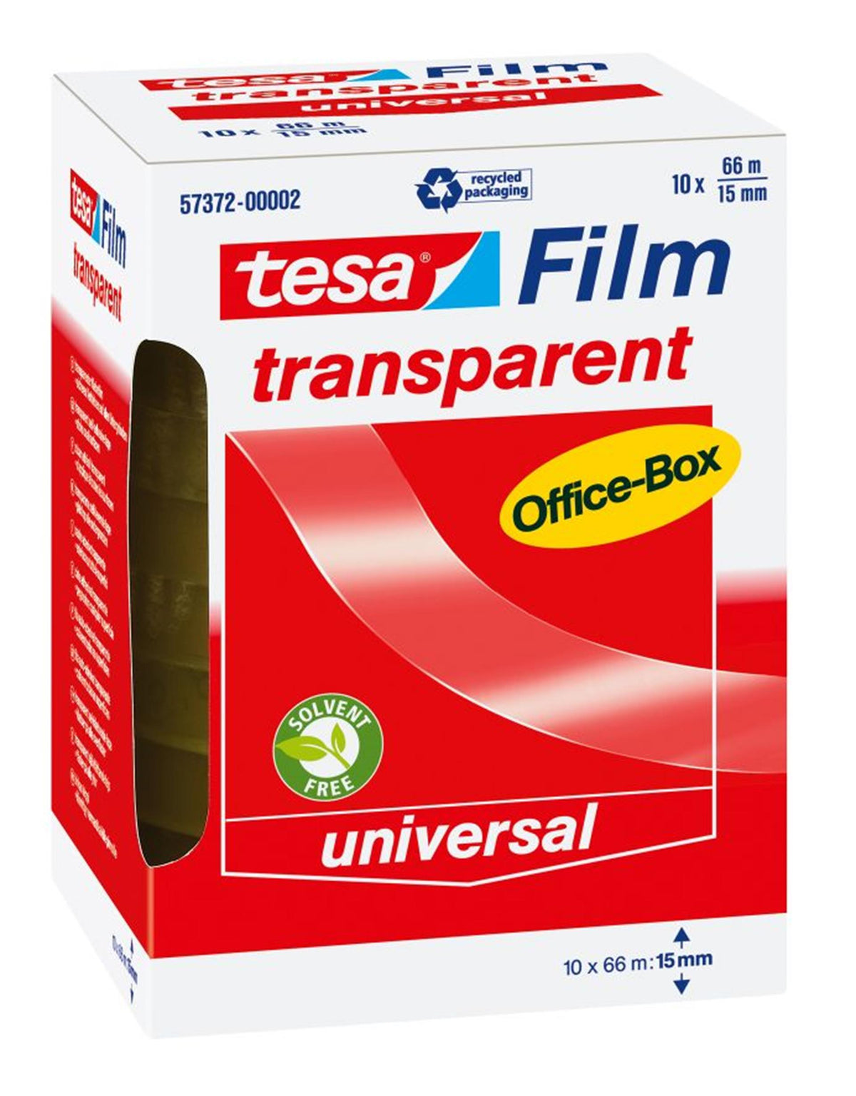 Cinta adhesiva tesa 66x15 caja de 10 rollos