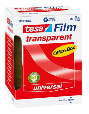Cinta adhesiva tesa 66x15 caja de 10 rollos