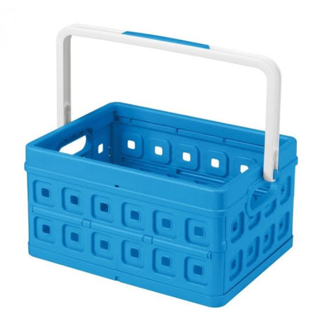 Caja de compras Sunware cuadrada 24 litros con asa azul 44x31,5x21cm