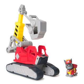 Rubble Crew Chargers Mega Grúa de Agarre, Camión de Juguete con Figura de Cargador y 2 Herramientas removibles, Juguetes de Patrulla Canina