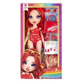 Muñeca de moda Mga Rainbow High Swim Style Ruby (rojo)