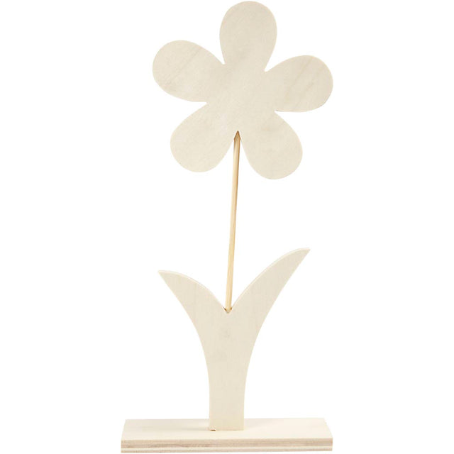 Creativ Company Wooden Flower con pie, 26 cm