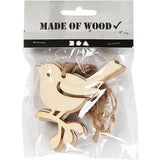 Creativ Company de madera colgante Vogel, conjunto de 5