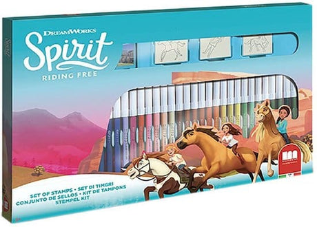 Set de sellos y colores espíritu Dreamworks 41 piezas