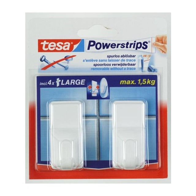 Gancho de pared tesa 58010-00044 regletas blancas paquete de 2