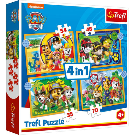 Puzzle 4en1 patrulla canina trefl 35-70 piezas