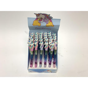 Bolígrafo unicornio con purpurina 15cm