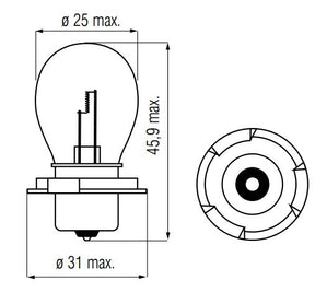 Lámpara Bosma 6V-15W P26S