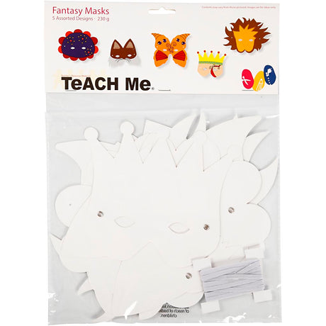 Empresa creativa https: www.cchobby.nl máscaras de fantasía-incluidas-elásticas-h-15-20-cm-230-gr-blanco-5-piezas-1-caja