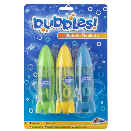 Grafix 3 cohetes de burbujas en cartulina (3x70ml)