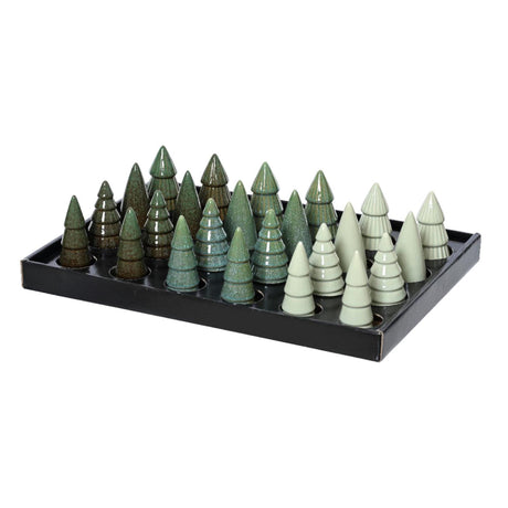 Decoris Arbol de Navidad porcelana 5,2x5,2x10cm