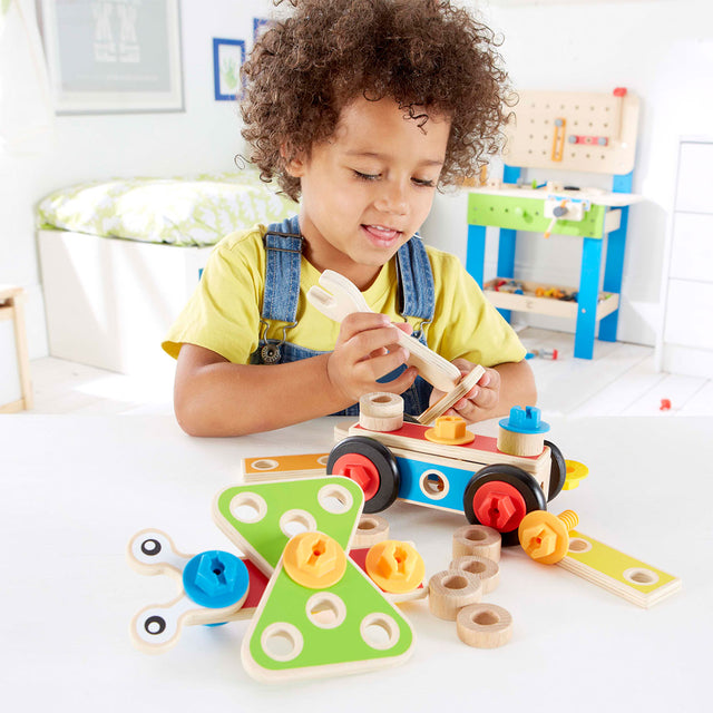 Conjunto de construcción Hape básico.