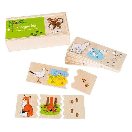 Beleduc cognito los modales de los animales reconocen el juego infantil de madera