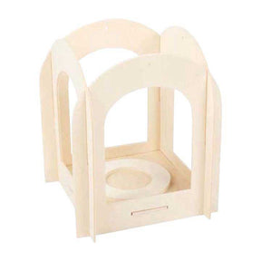 Set de construcción de faroles de madera.
