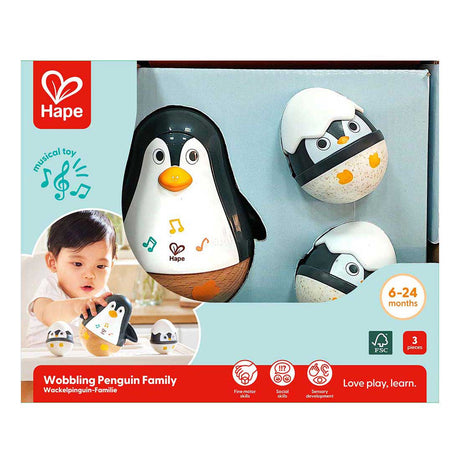 Familia de pingüinos buceadores Hape - 3 partes.