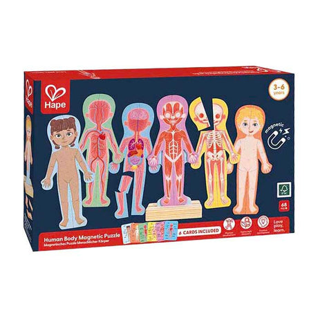 Puzzle magnético del cuerpo humano Hape - 63 piezas.