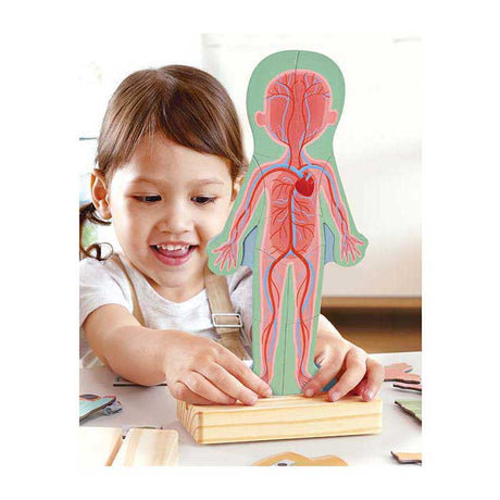 Puzzle magnético del cuerpo humano Hape - 63 piezas.