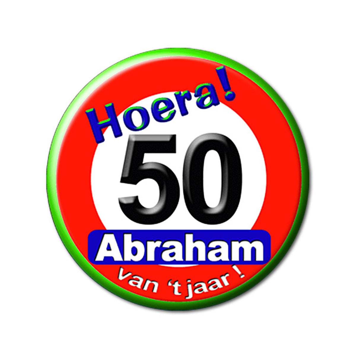 Botón pequeño de Paperdreams - Señal de tráfico de Abraham