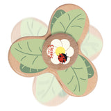 Classic world houten draaiende bloemen - 3st.