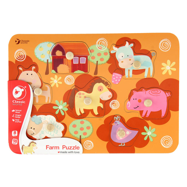 Classic World Wooden Nick Puzzle Farm
