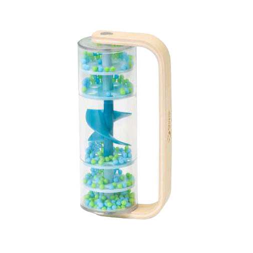 Juguete clásico del mundo Rainmaker azul - instrumento musical educativo.