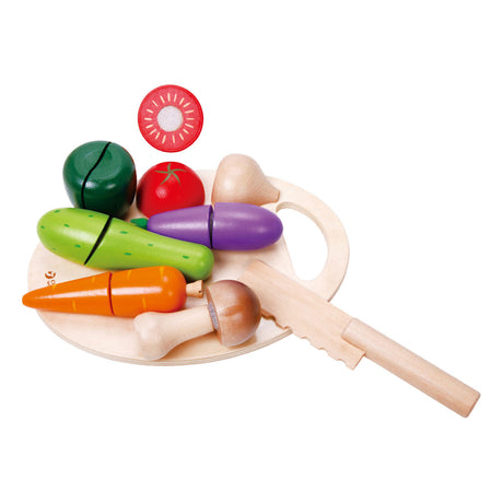Classic world corta verduras de madera con cuchillo y tabla de cortar 16 piezas
