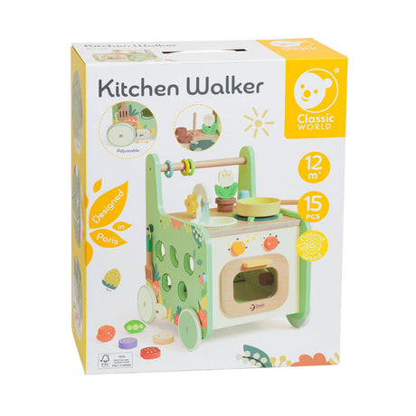 Carro de cocina de madera Classic World, 15 piezas.