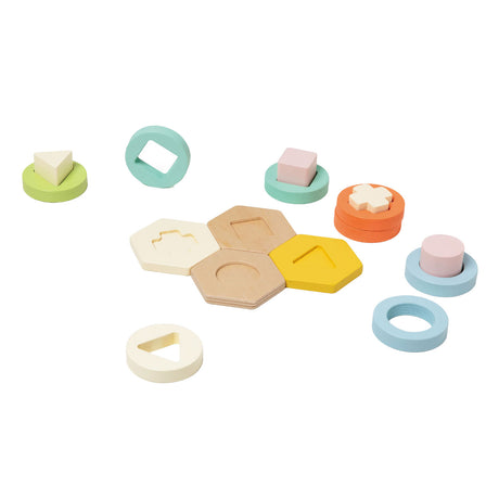 Lobbes Toys BV Classic World Juego de combinar formas de madera