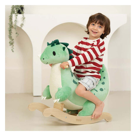 Dinosaurio caballo balancín de madera del mundo clásico
