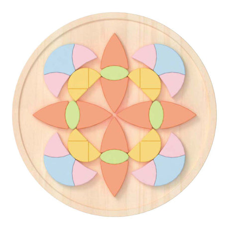 Juguetes Montessori en forma de flor del rompecabezas de madera de la mandala del mundo clásico