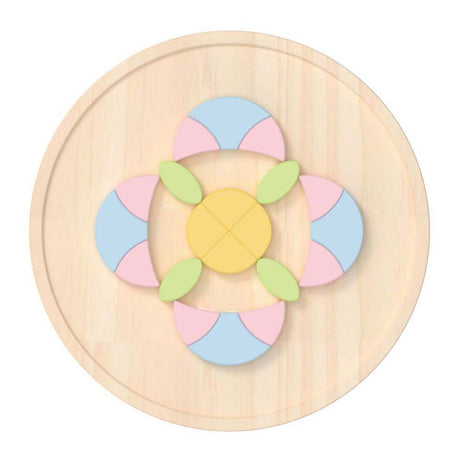 Juguetes Montessori en forma de flor del rompecabezas de madera de la mandala del mundo clásico