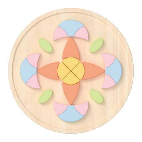 Juguetes Montessori en forma de flor del rompecabezas de madera de la mandala del mundo clásico