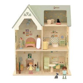 Casa de muñecas de madera del mundo clásico