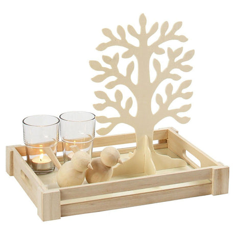 Empresa creativa decora tu árbol de madera.