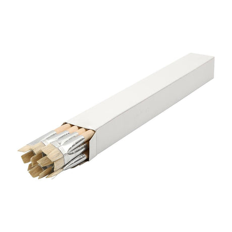 Pinceles de madera de la empresa Creativ núm. 14, mango largo, 12 uds.