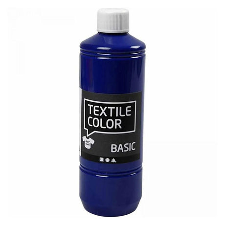 Pintura textil de la empresa Creativ - colores primarios, 5x500ml