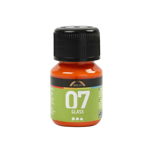 Pintura permanente para vidrio Creativ Company - naranja, 30 ml