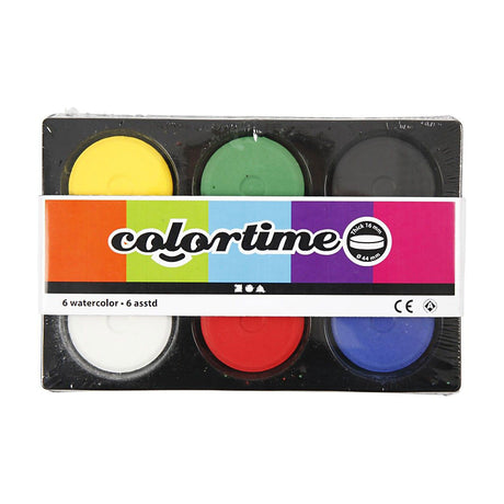 Bloques de recambio de acuarela de Creativ Company en paleta - colores primarios, 6 piezas.