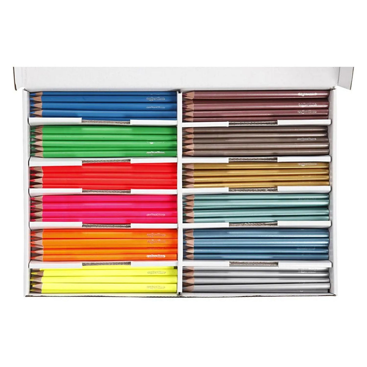 Empresa creativa https: www.cchobby.nl colortime-colored-pencils-l-17-45-cm-fill-3-mm-metallic-colors-neon-colors-144-piece-1-box